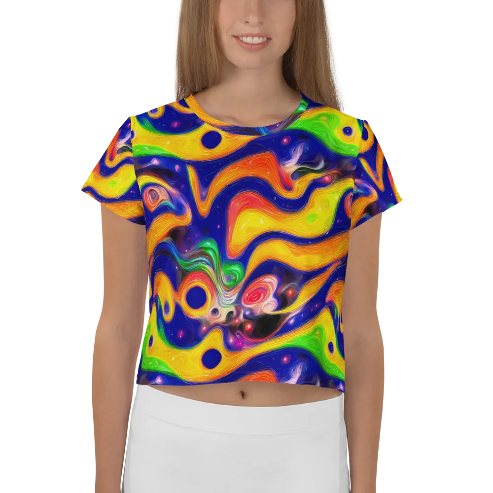 Prismatic Tidalwave on Crop Tee — Front