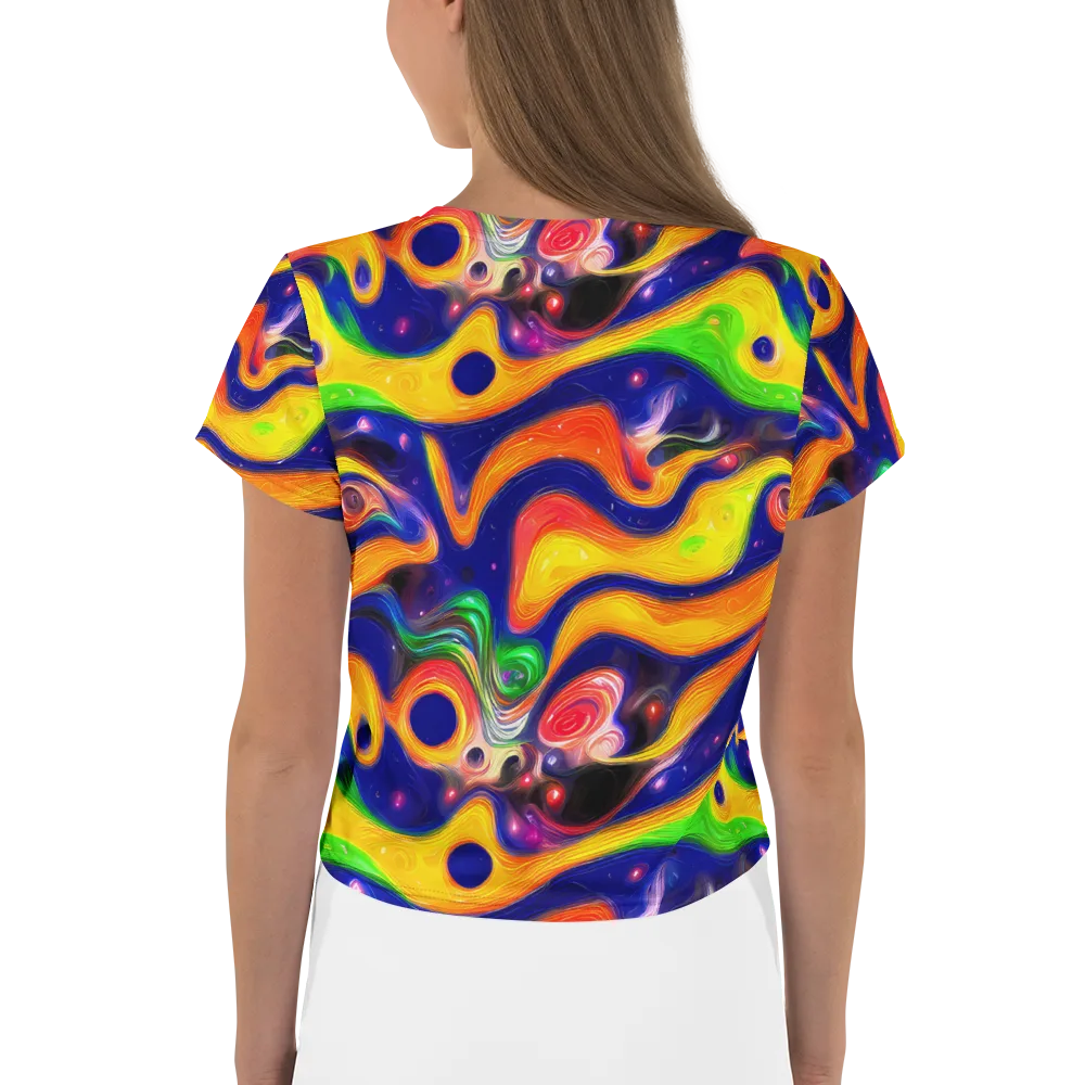 Prismatic Tidalwave on Crop Tee — Back
