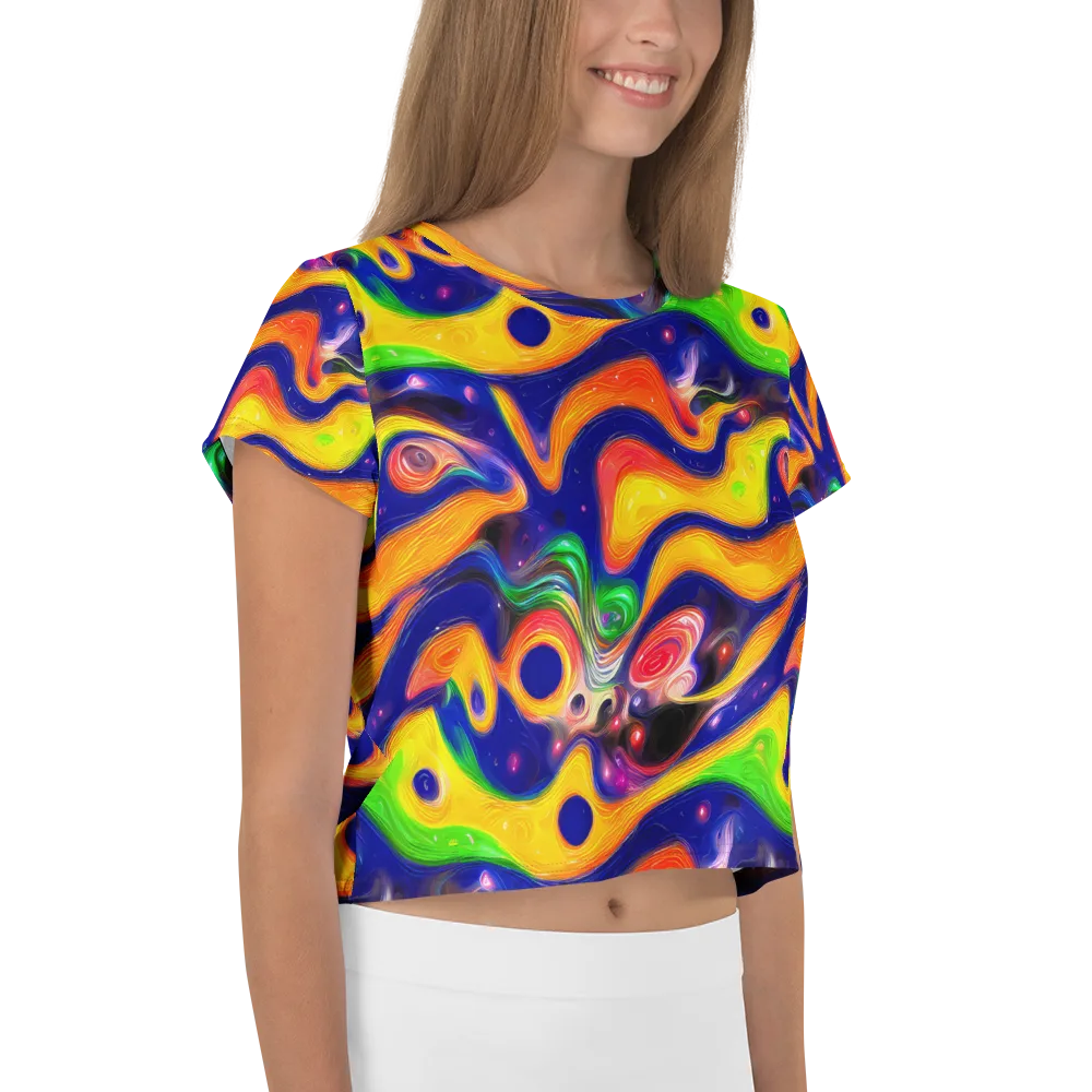 Prismatic Tidalwave on Crop Tee — Right