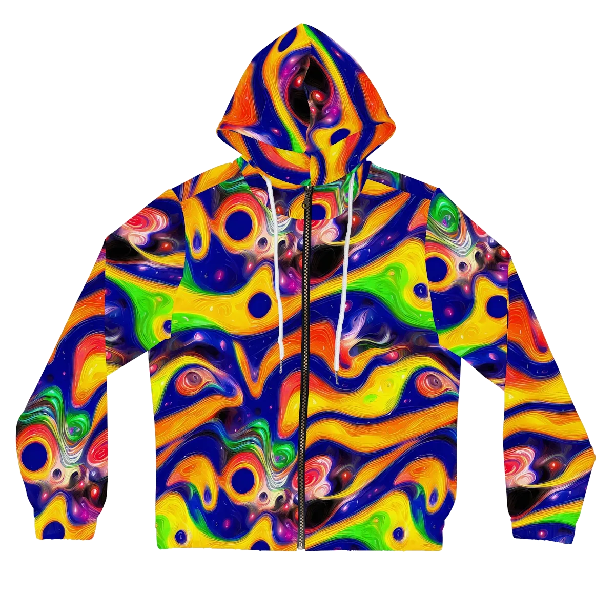 Prismatic Tidalwave on Women's Full-Zip Hoodie — Front
