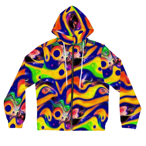 Prismatic Tidalwave on a Women's Full-Zip Hoodie