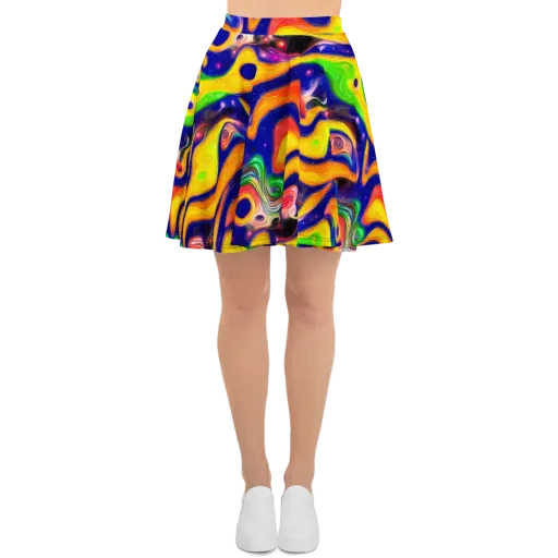 Prismatic Tidalwave on a Skater Skirt