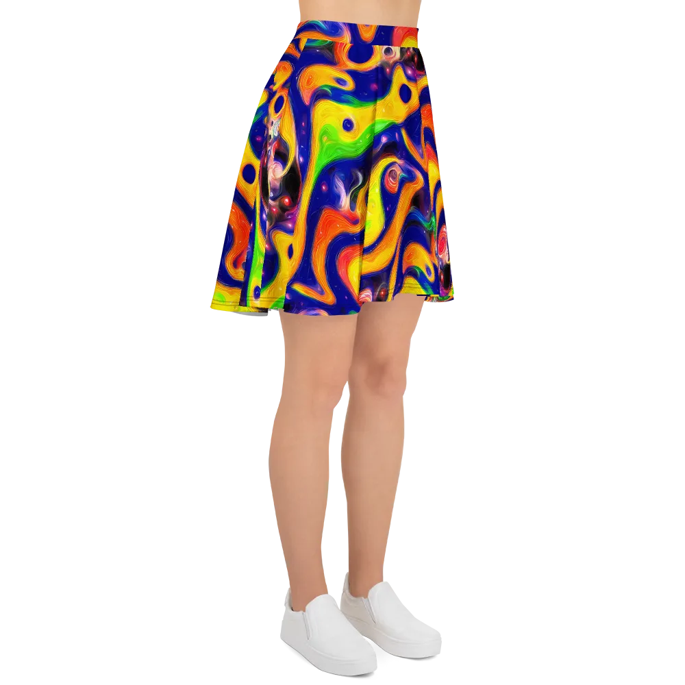 Prismatic Tidalwave on Skater Skirt — Right