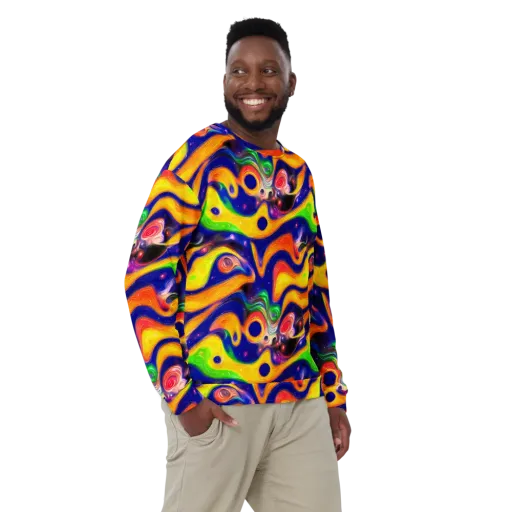 Prismatic Tidalwave on a Sweatshirt