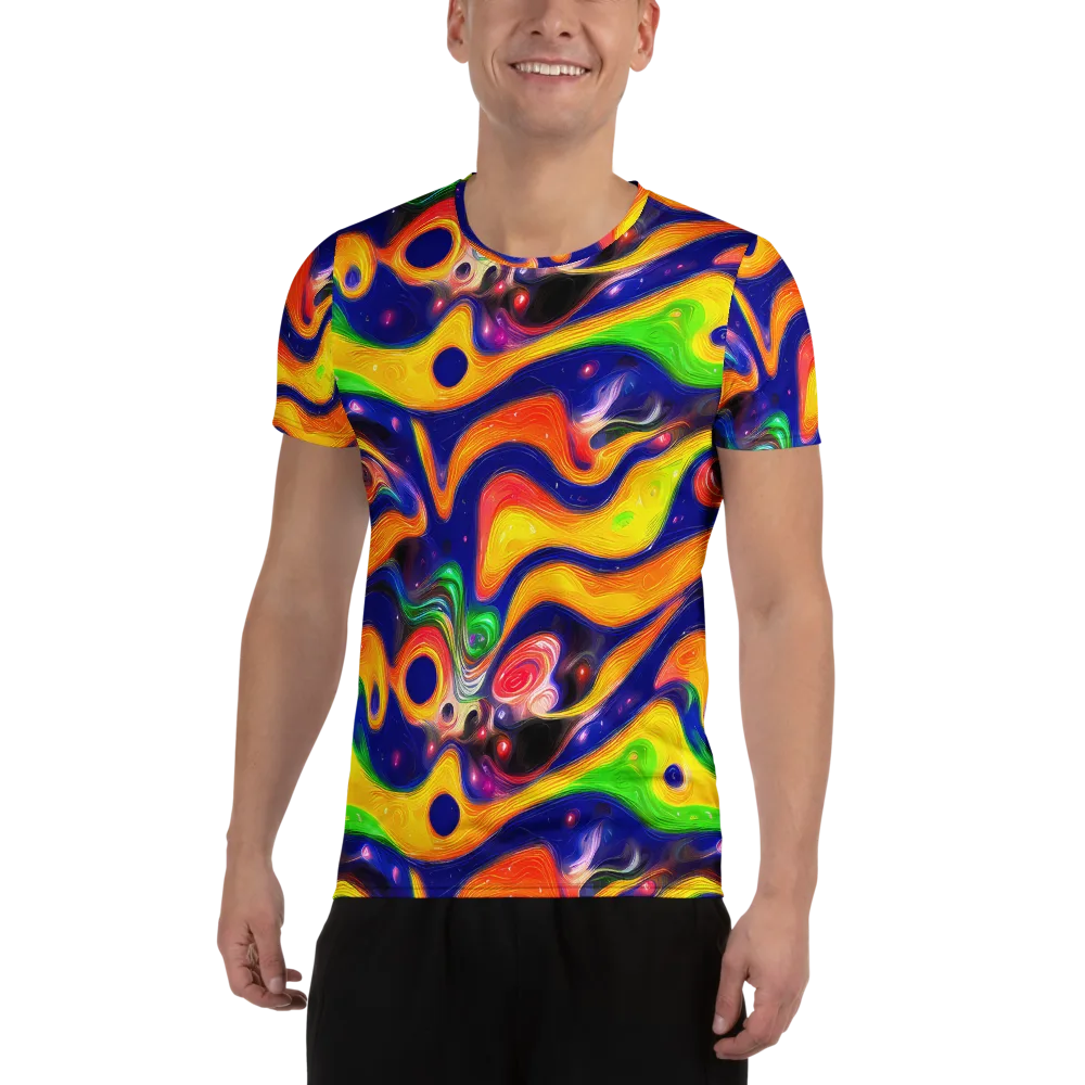 Prismatic Tidalwave on Men's Athletic T-Shirt — Front