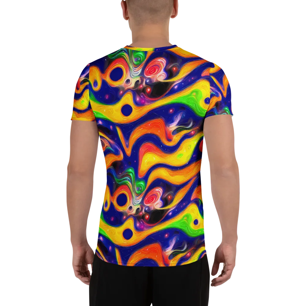 Prismatic Tidalwave on Men's Athletic T-Shirt — Back