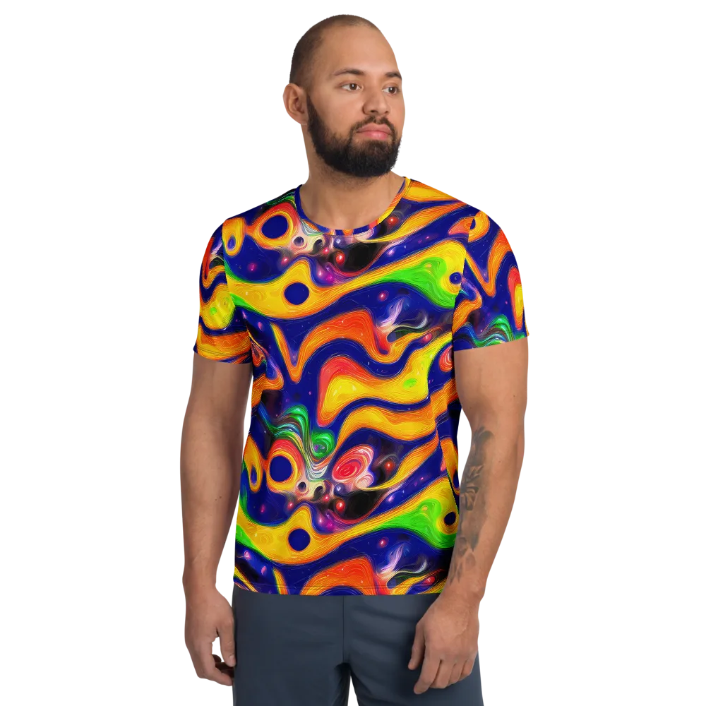 Prismatic Tidalwave on Men's Athletic T-Shirt — Front