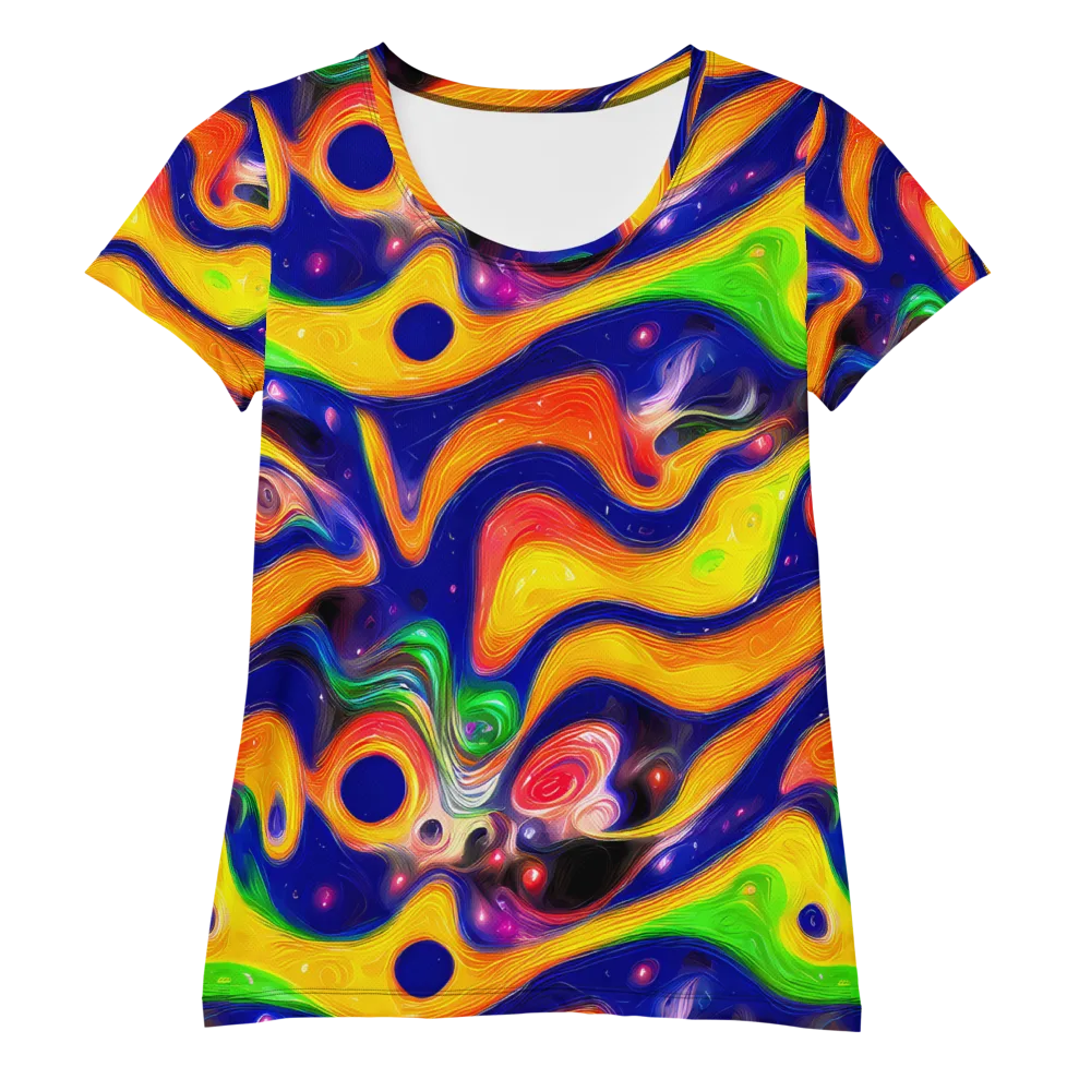 Prismatic Tidalwave on Women's Athletic T-Shirt — Front