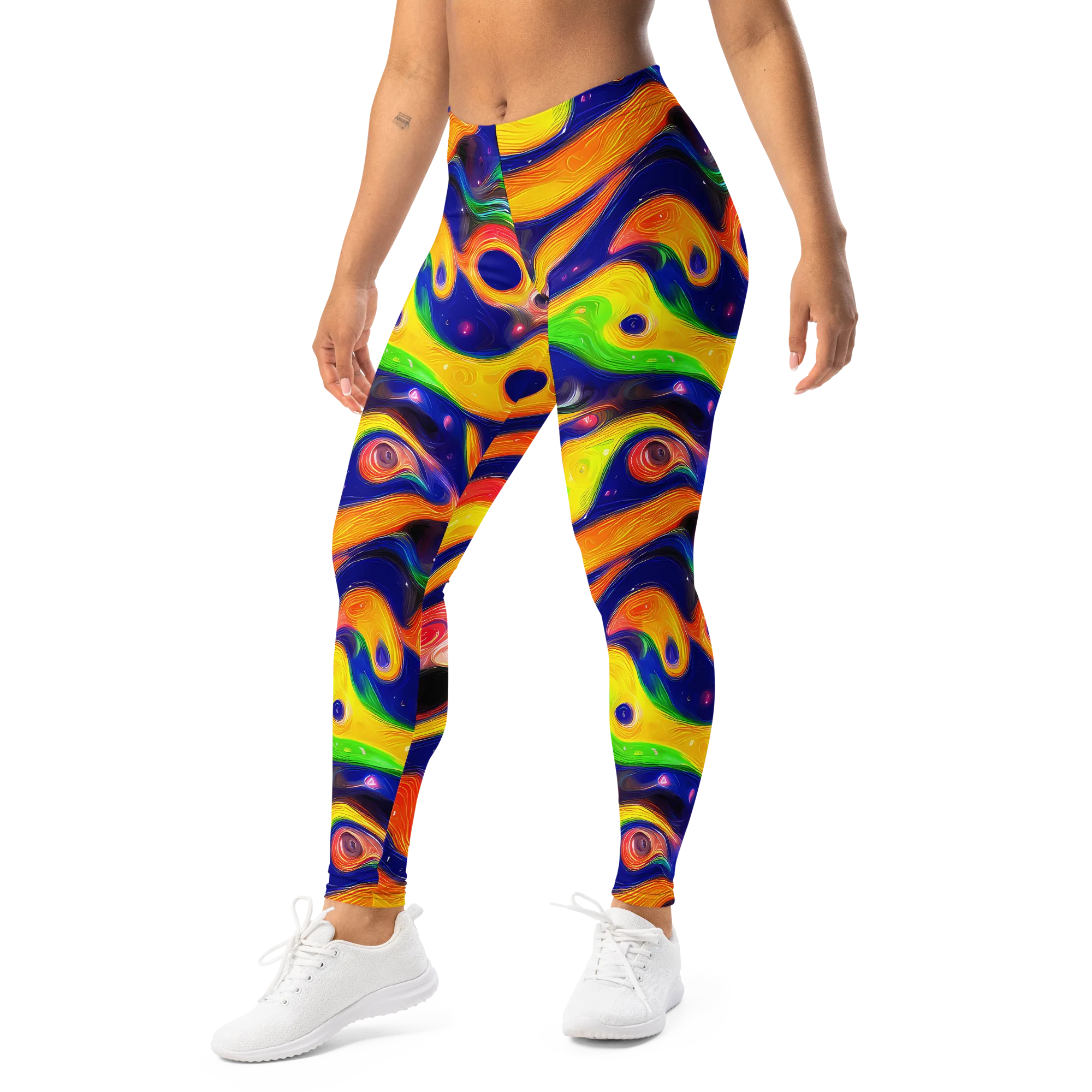 Prismatic Tidalwave on Leggings — Left Front