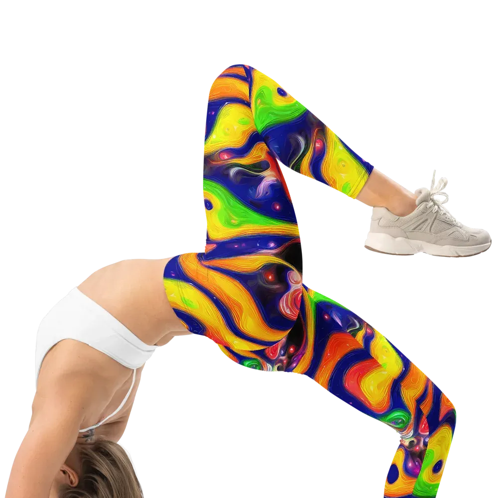 Prismatic Tidalwave on Leggings — Right