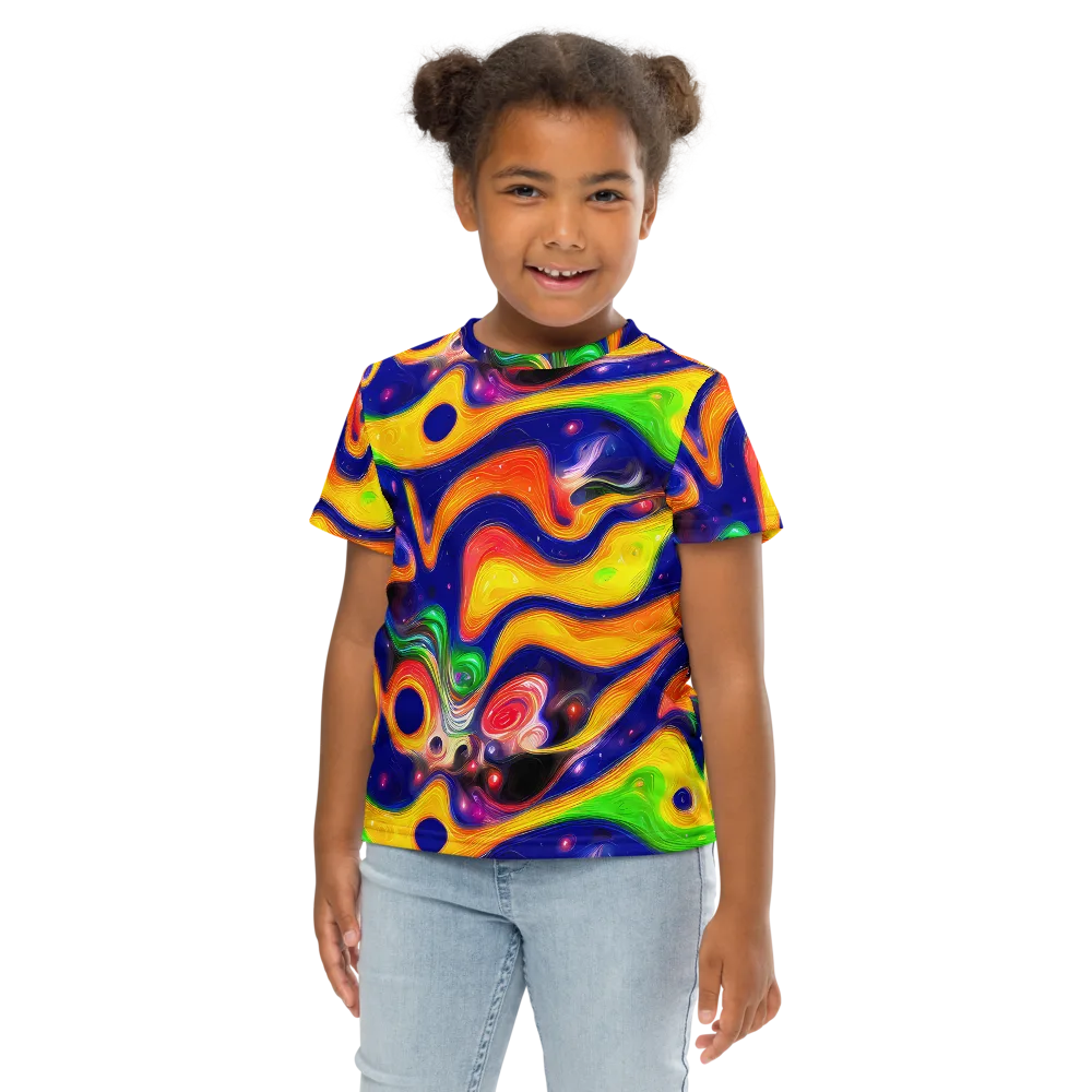 Prismatic Tidalwave on Kids Crew Neck T-Shirt — Front