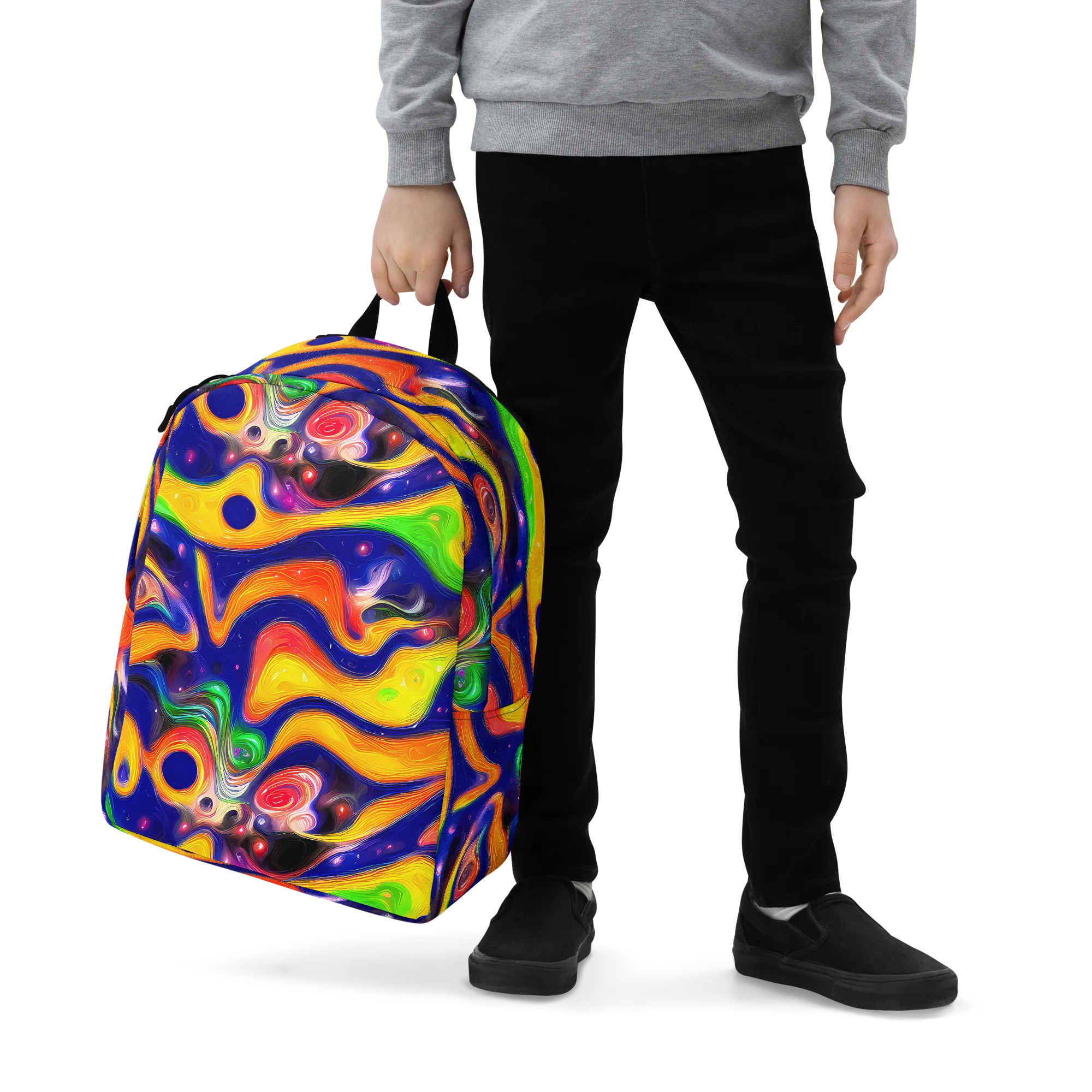 Prismatic Tidalwave on Minimalist Backpack — Zoomed-in