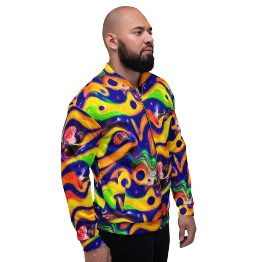 Prismatic Tidalwave on a Bomber Jacket