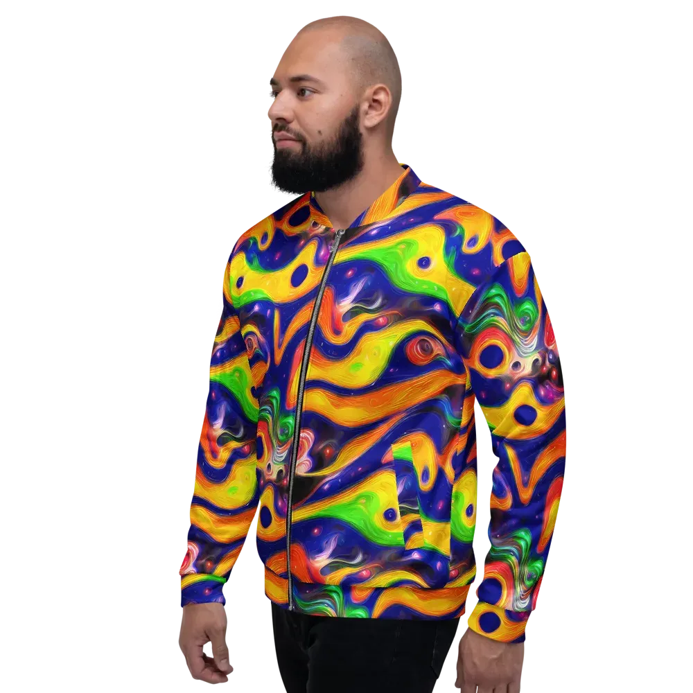 Prismatic Tidalwave on Bomber Jacket — Left