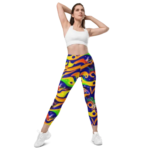 Prismatic Tidalwave on a Leggings with Pockets
