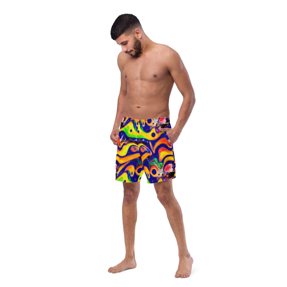 Prismatic Tidalwave on Swim Trunks — Left Front