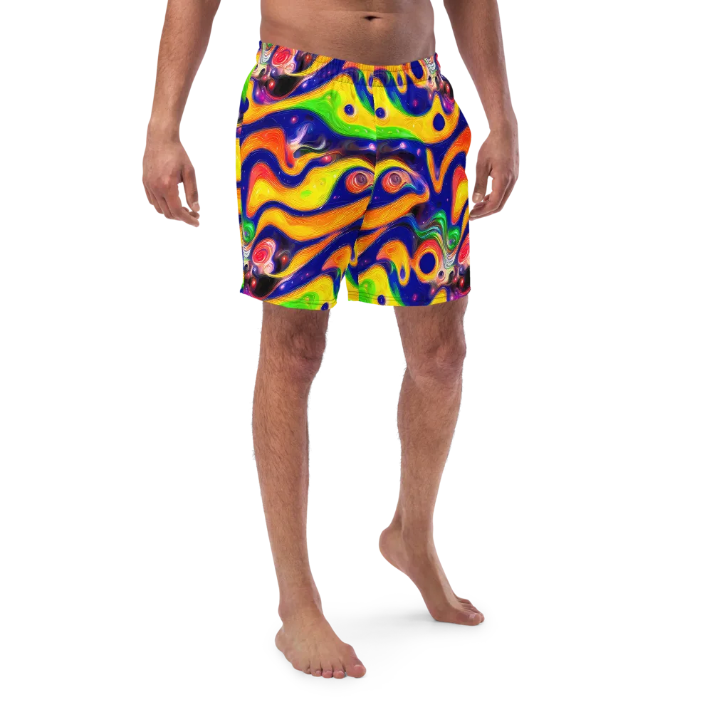 Prismatic Tidalwave on Swim Trunks — Front