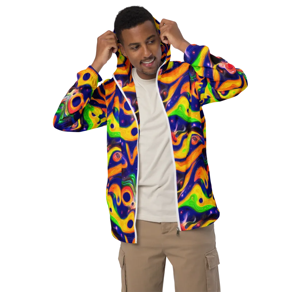 Prismatic Tidalwave on Men's Windbreaker — Front