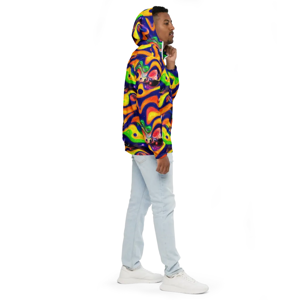 Prismatic Tidalwave on Men's Windbreaker — Right