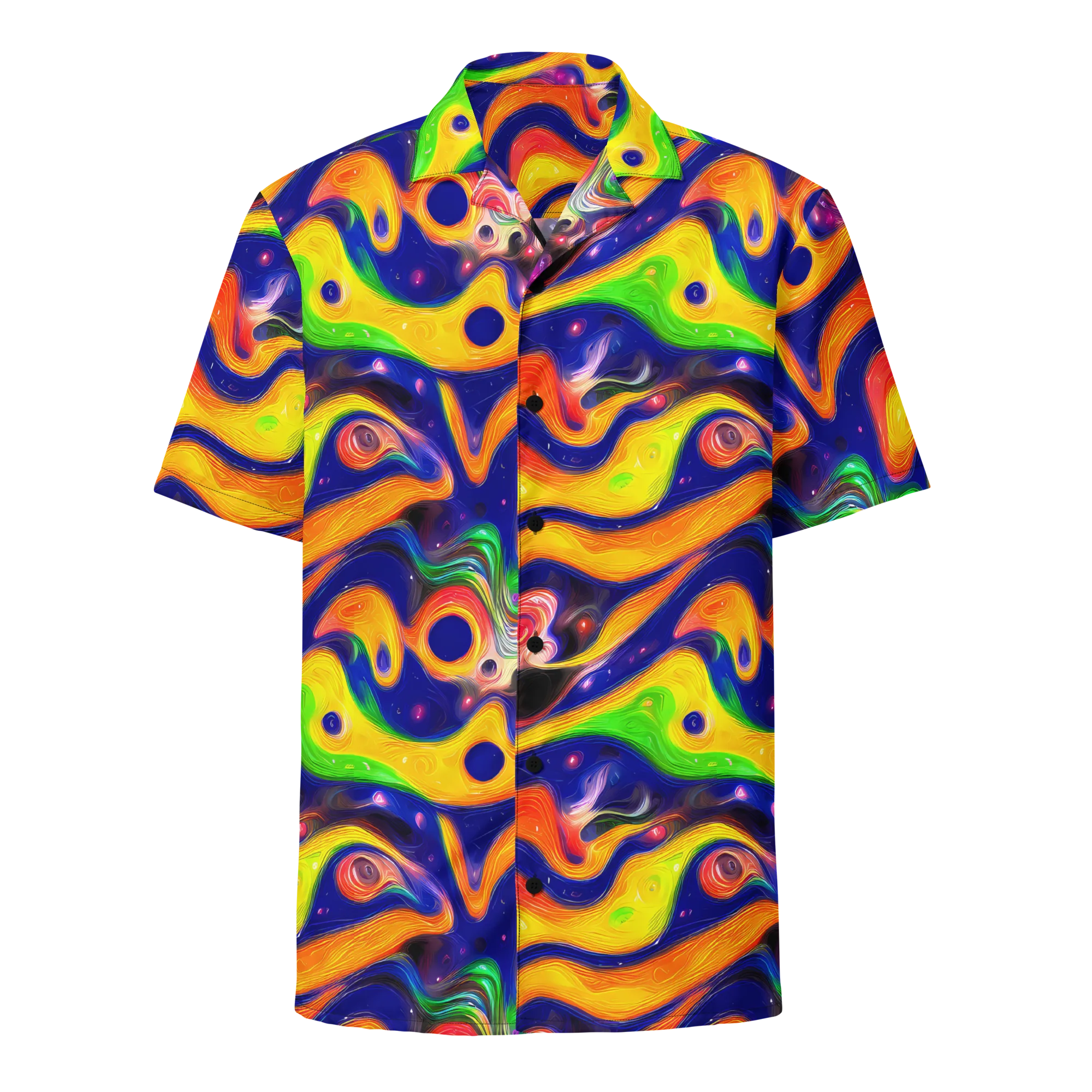 Prismatic Tidalwave on Button Shirt — Front