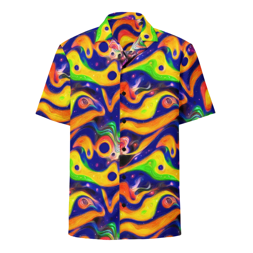 Prismatic Tidalwave on Button Shirt — Front