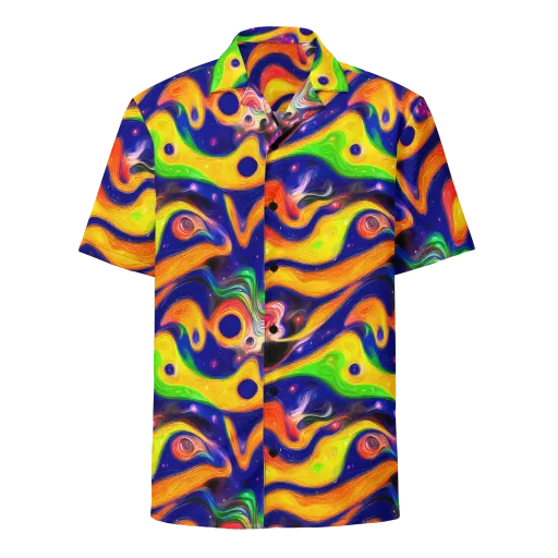 Prismatic Tidalwave on a Button Shirt