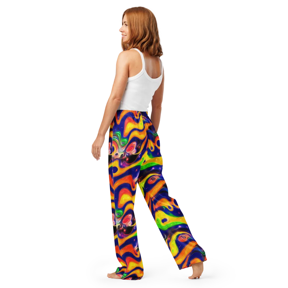 Prismatic Tidalwave on Women's Pajama Pants — Back