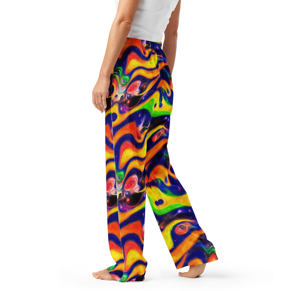 Prismatic Tidalwave on Women's Pajama Pants — Left