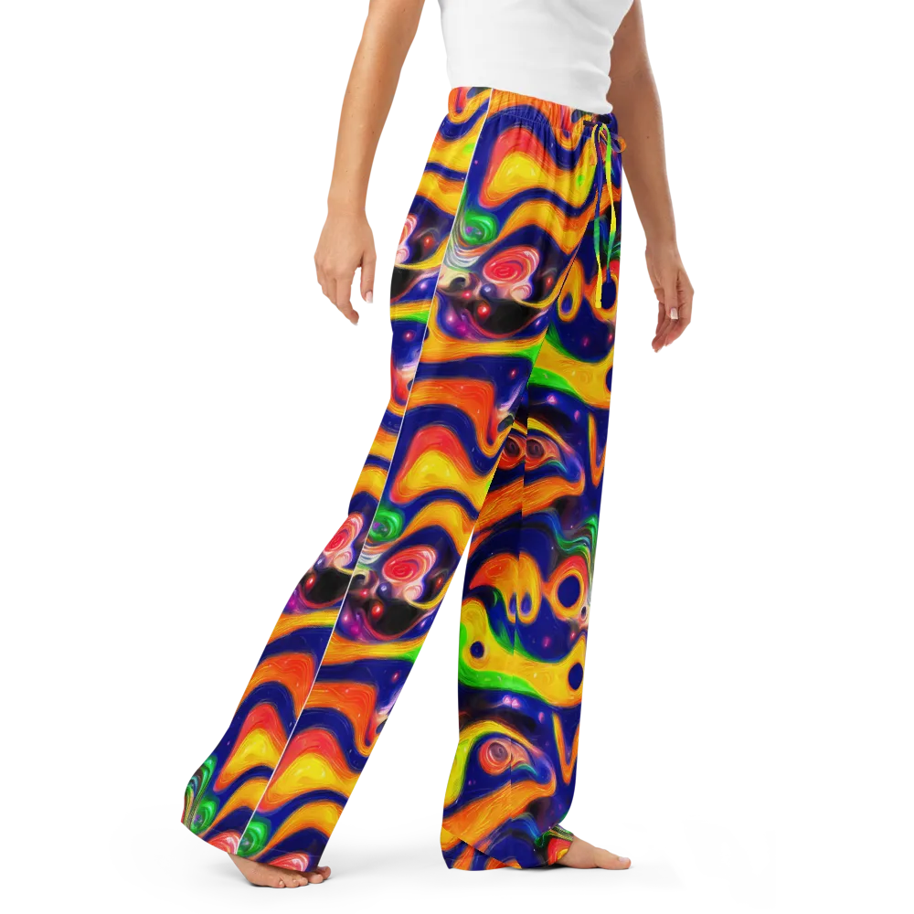 Prismatic Tidalwave on Women's Pajama Pants — Right Front