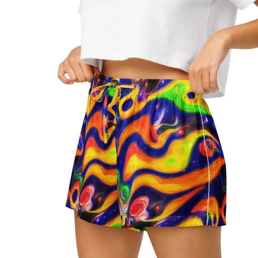 Prismatic Tidalwave on a Women's Pajama Shorts
