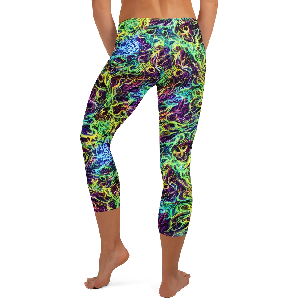 Emberlight Spiral on Capri Leggings — Back