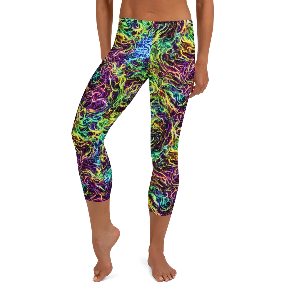 Emberlight Spiral on Capri Leggings — Front