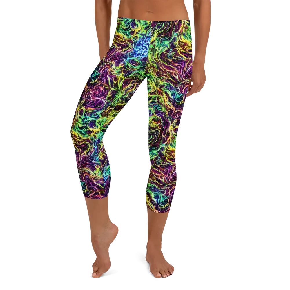 Emberlight Spiral on Capri Leggings — Front