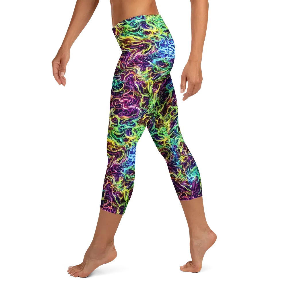 Emberlight Spiral on Capri Leggings — Left