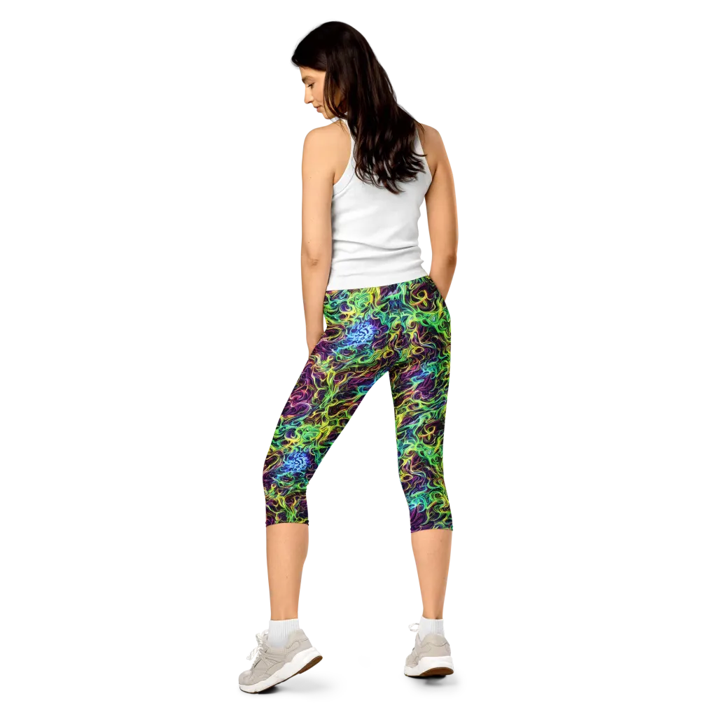 Emberlight Spiral on Capri Leggings — Back
