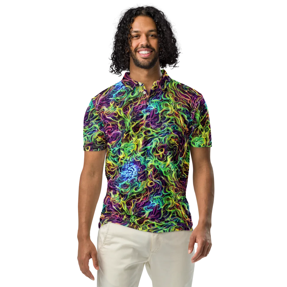 Emberlight Spiral on Men's Slim Fit Polo Shirt — Front