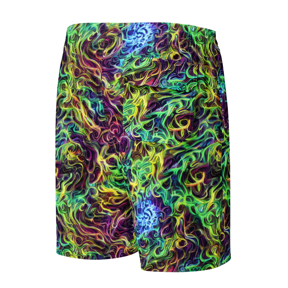 Emberlight Spiral on Men's Board Shorts — Back