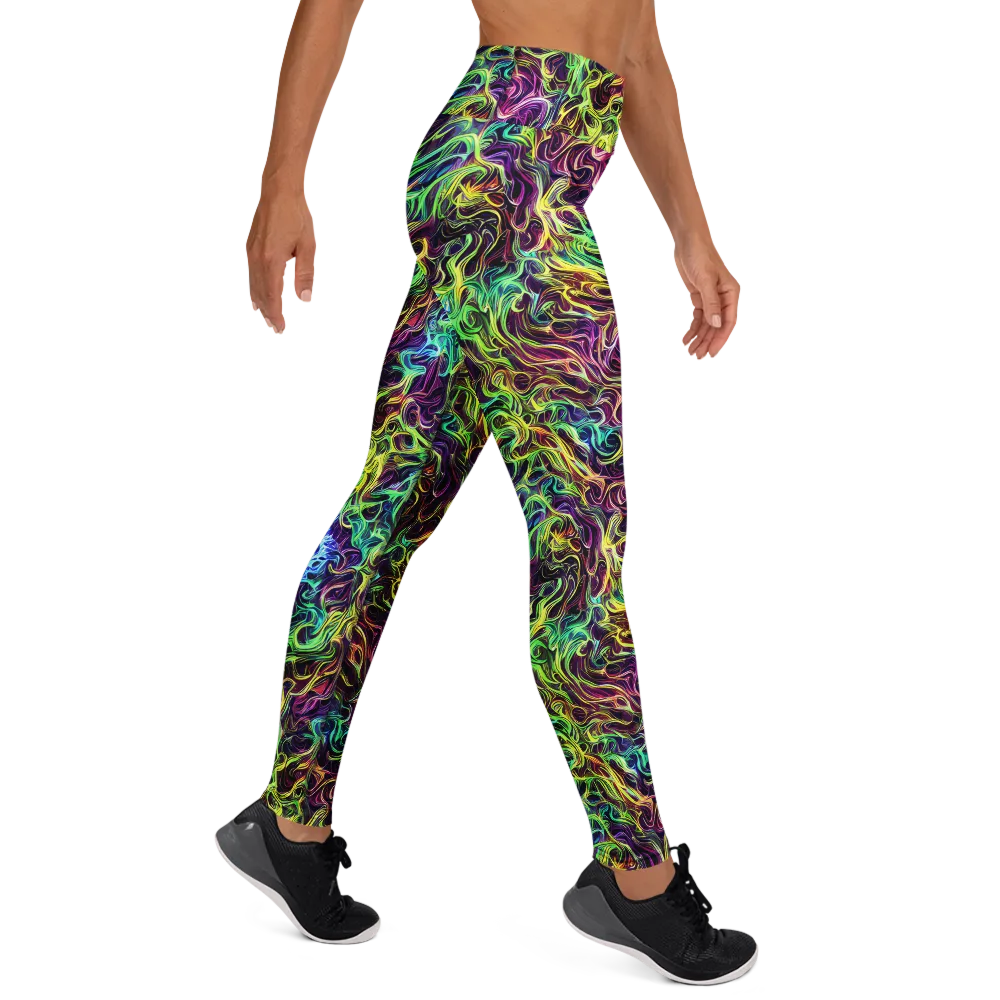 Emberlight Spiral on Yoga Leggings — Right