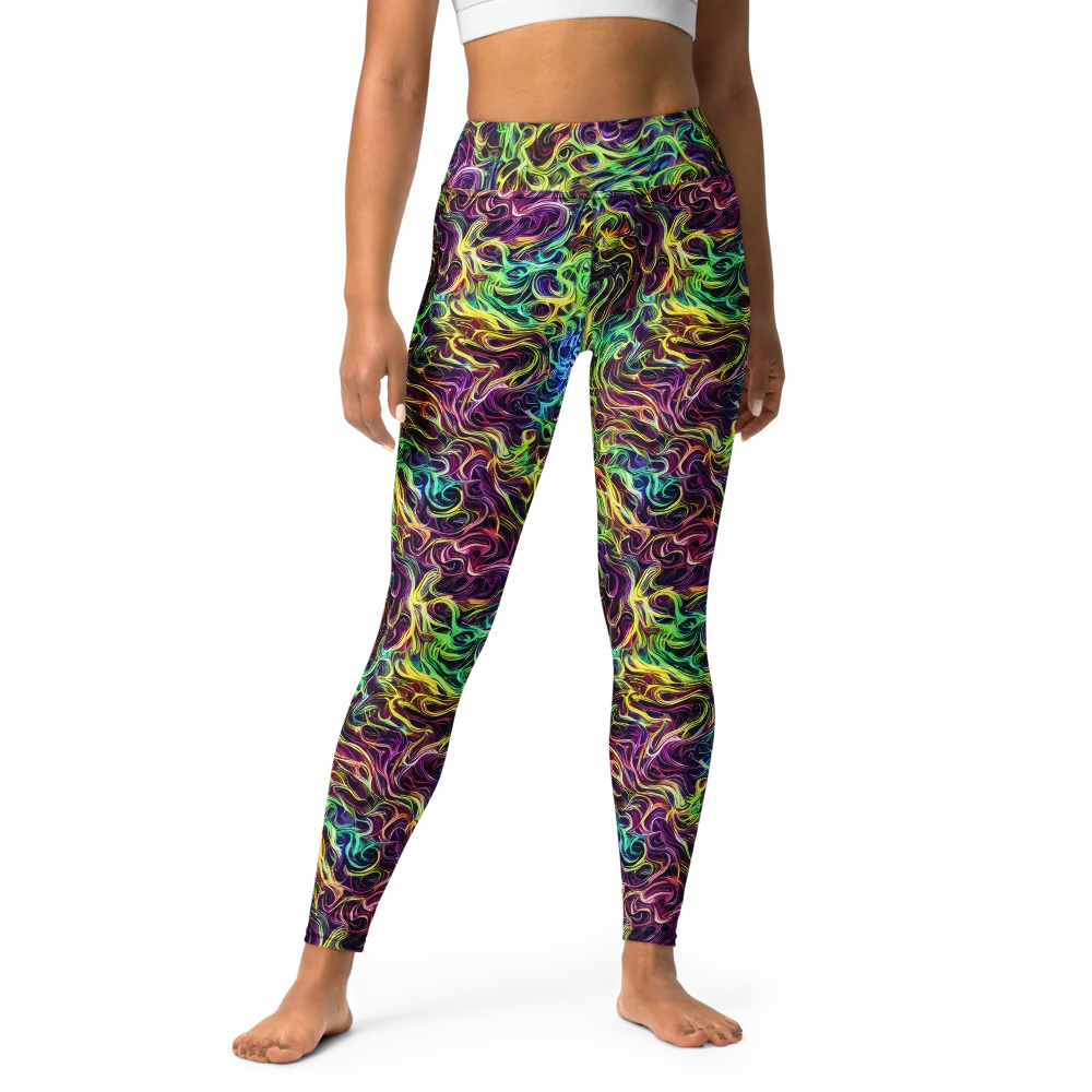 Emberlight Spiral on Yoga Leggings — Front