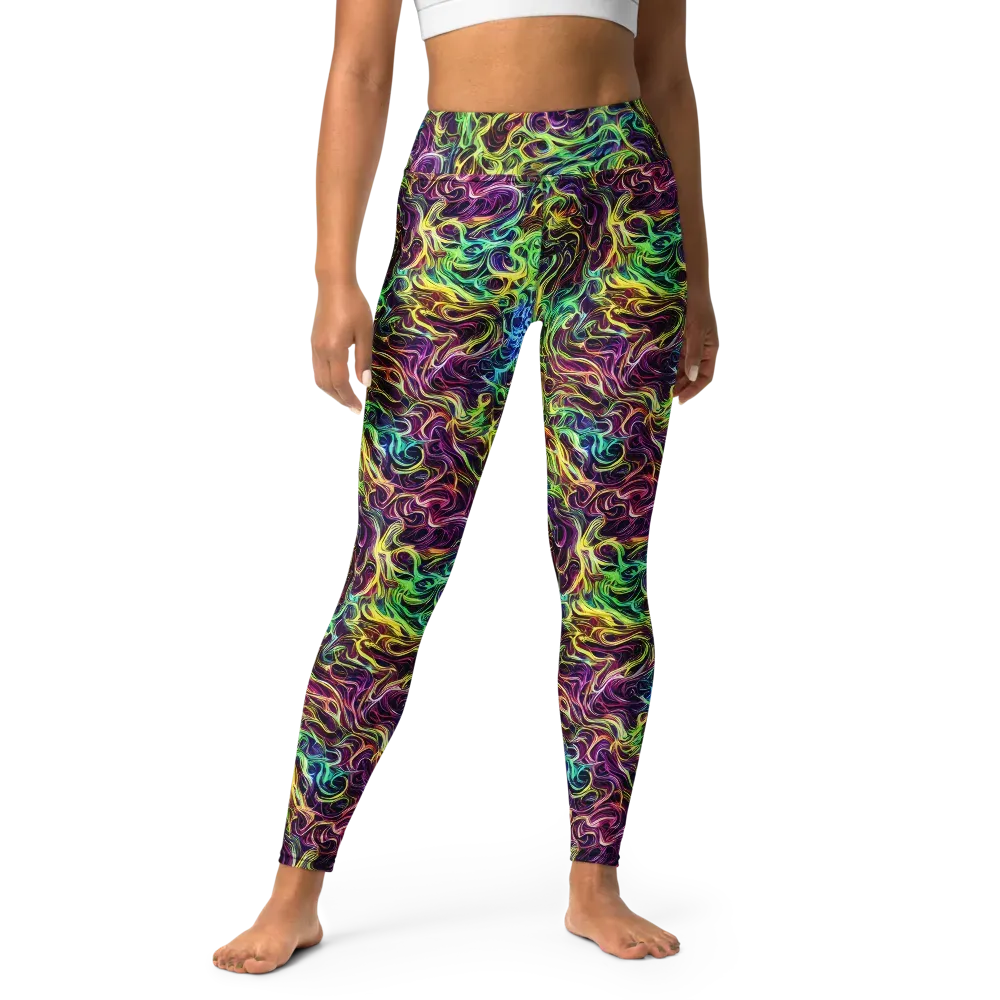 Emberlight Spiral on Yoga Leggings — Front