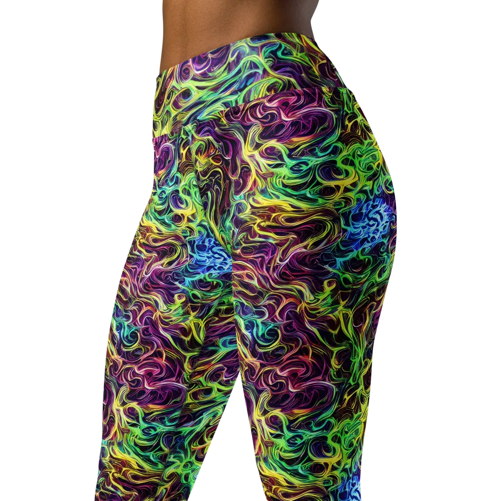 Emberlight Spiral on Yoga Leggings — Left Front