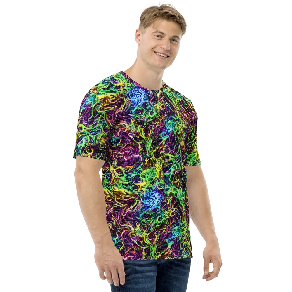 Emberlight Spiral on Men's Crew Neck T-Shirt — Right