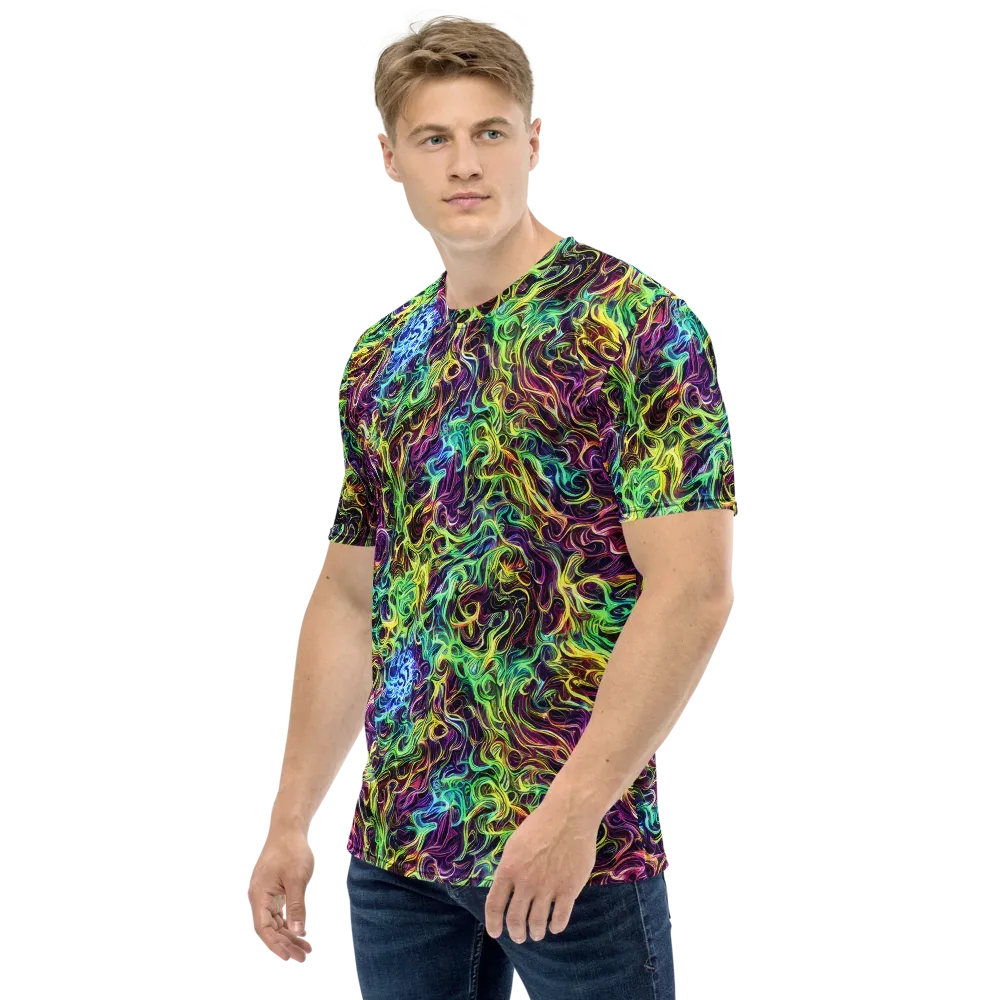 Emberlight Spiral on Men's Crew Neck T-Shirt — Left