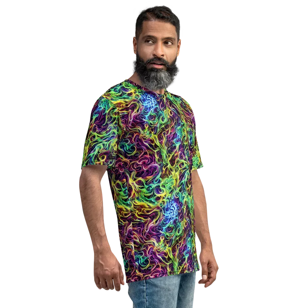 Emberlight Spiral on Men's Crew Neck T-Shirt — Right