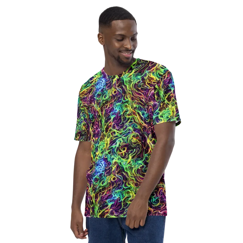 Emberlight Spiral on Men's Crew Neck T-Shirt — Left