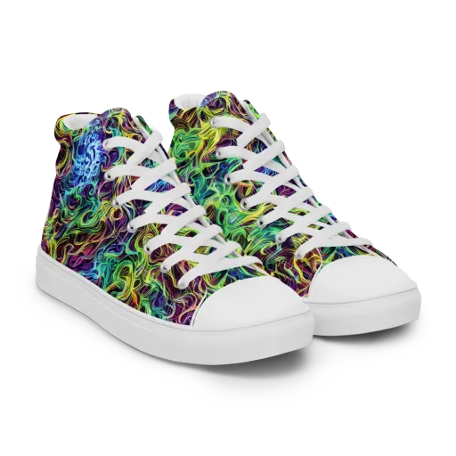 Emberlight Spiral on a Men's High Top Canvas Shoes
