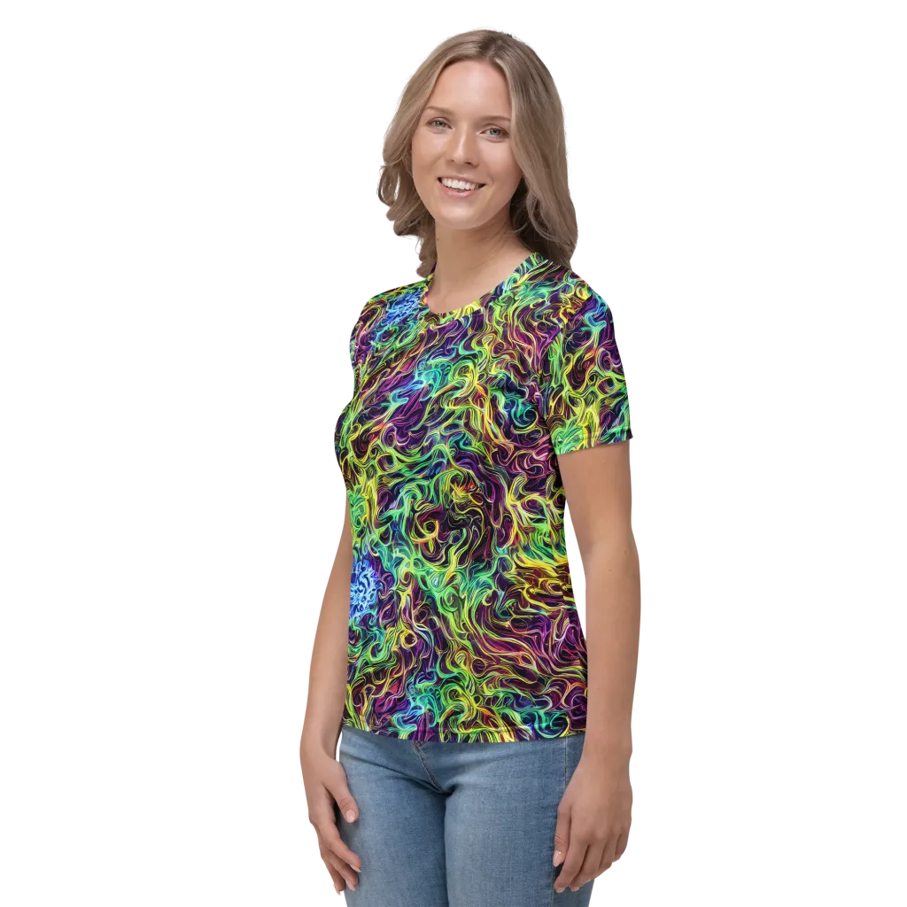 Emberlight Spiral on Women's Crew Neck T-Shirt — Left