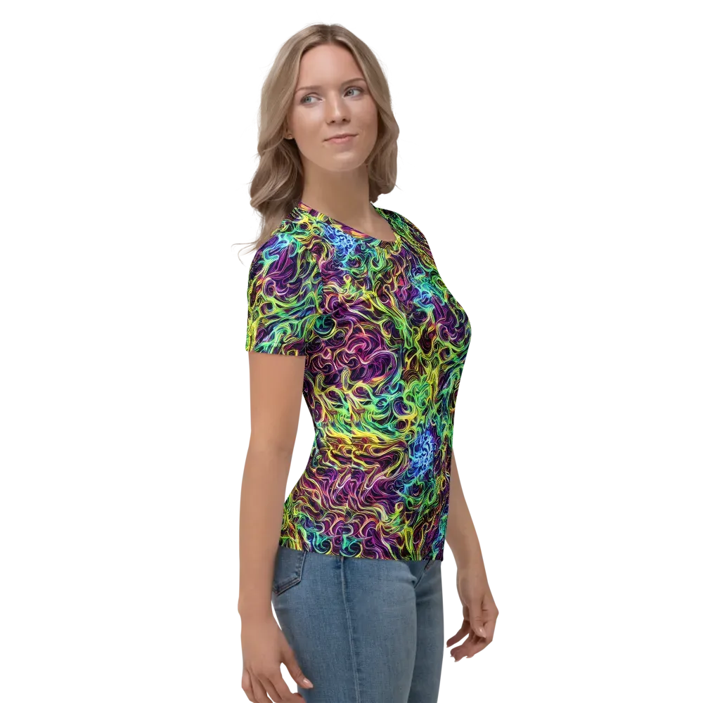 Emberlight Spiral on Women's Crew Neck T-Shirt — Right