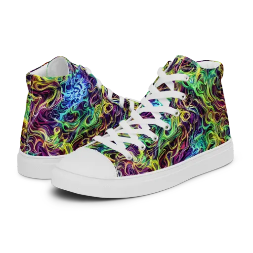 Emberlight Spiral on a Women's High Top Canvas Shoes