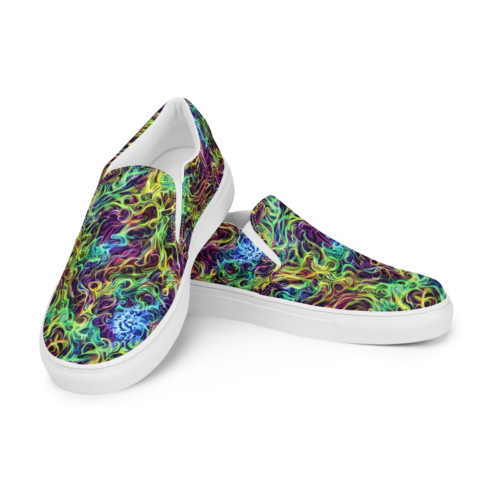 Emberlight Spiral on Men's Slip-On Canvas Shoes — Left Front